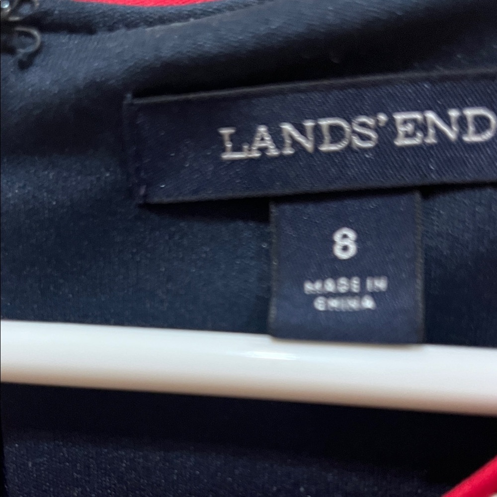 Lands' End Red and White Polka Dot Dress